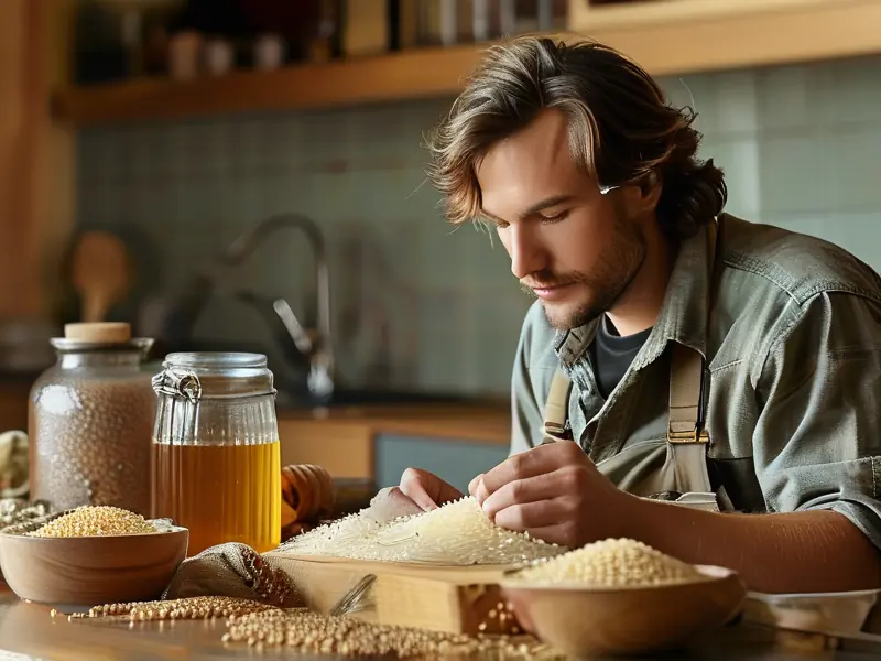 自制酒米窝料的制作过程