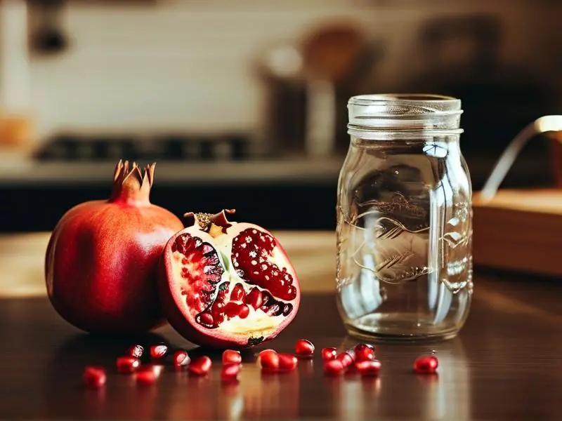 新鲜石榴与酿酒工具准备制作石榴酒
