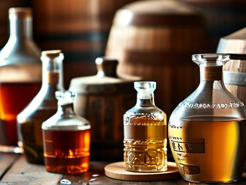酿酒师调配自制白酒的现场操作