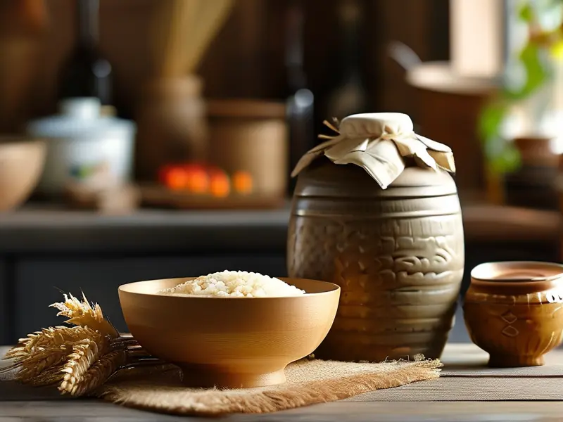 自酿米酒成品展示