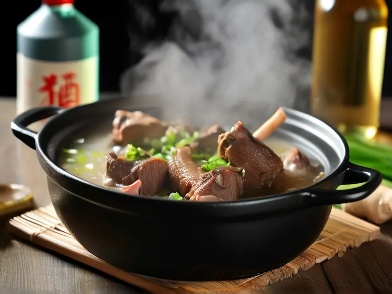 白酒煮羊肉成品图