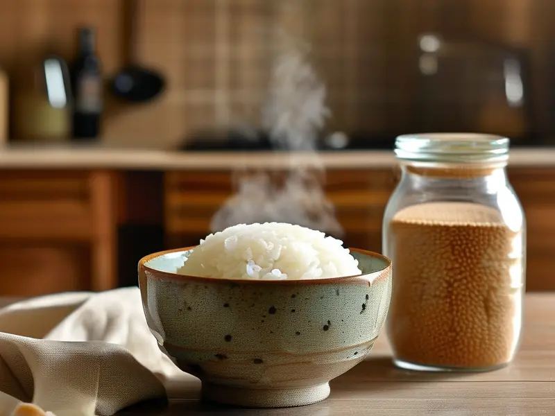 白米饭酿酒原料准备过程实拍