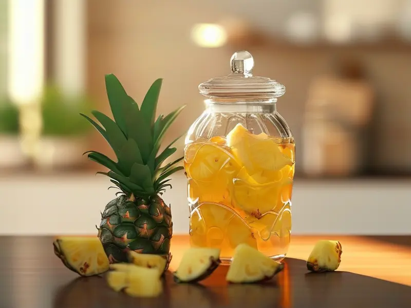 自制菠萝泡酒的制作过程展示