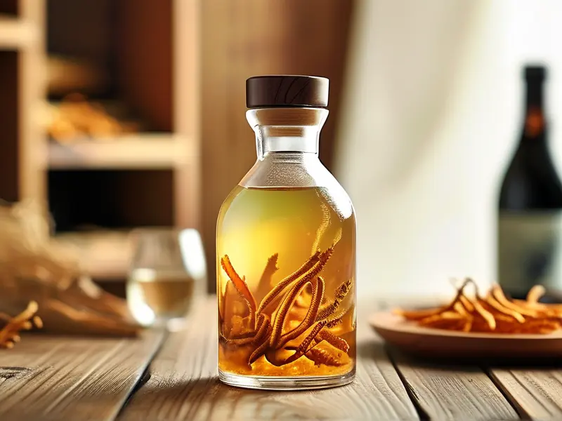 虫草泡酒成品展示