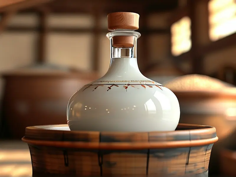 传统工艺纯粮白酒在陶坛中的挂杯效果展示