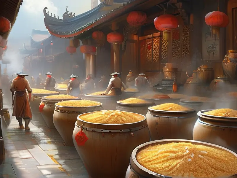 传统纯粮食酒酿造场景