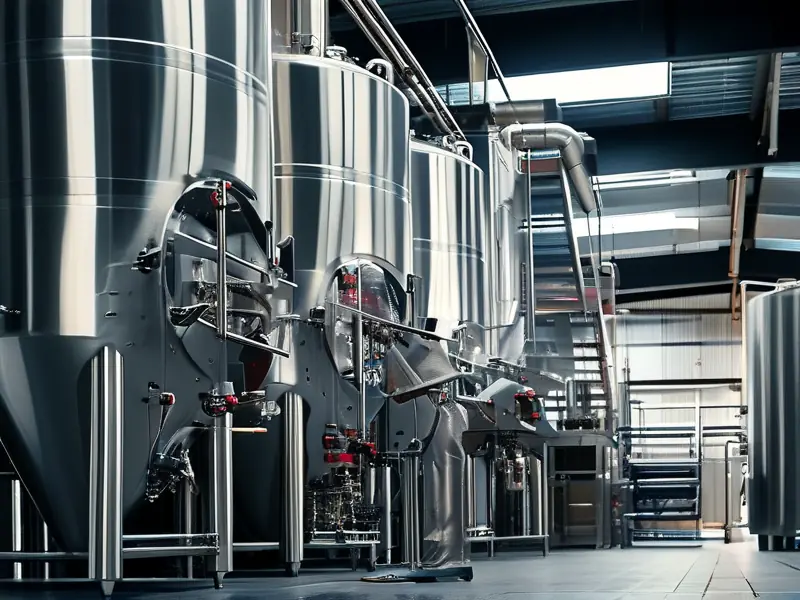 大型酿酒设备生产线实景