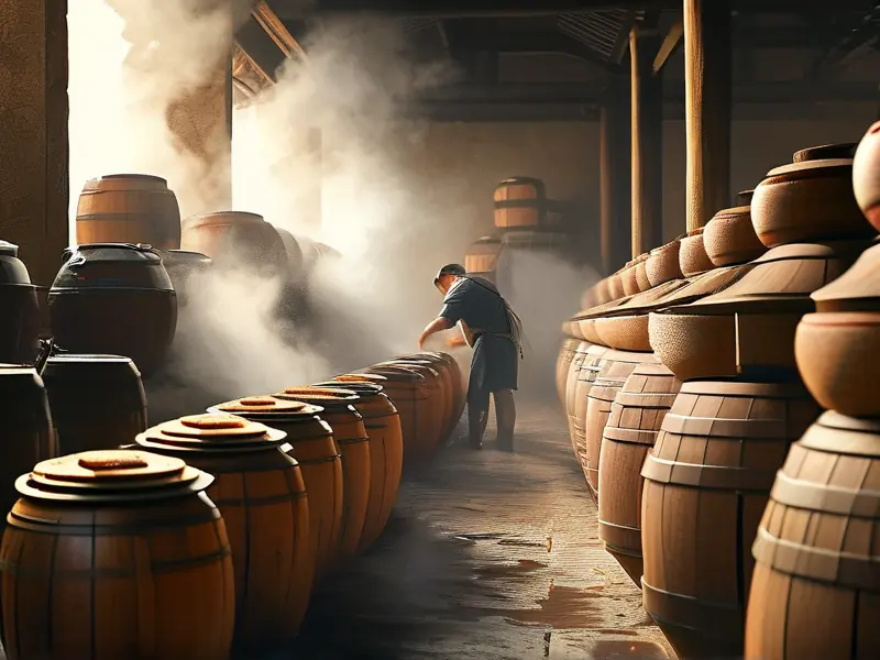 传统固态酿酒工艺现场展示
