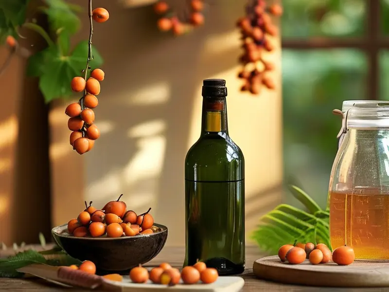 拐枣酒泡制材料与工具展示