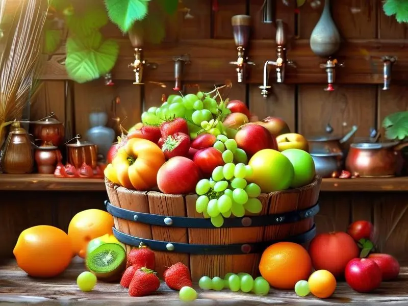 果酒制作工艺流程中的水果发酵过程