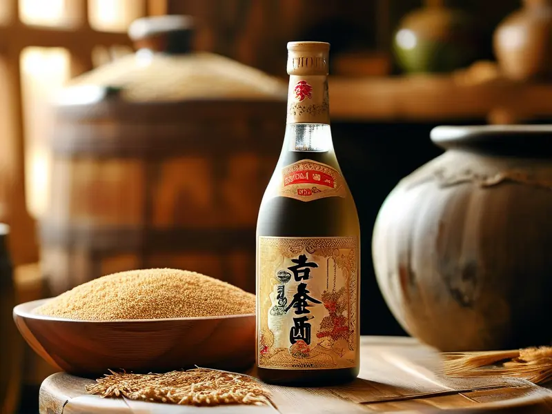 古顺真酿五蒸酒42度产品展示及传统酿酒场景