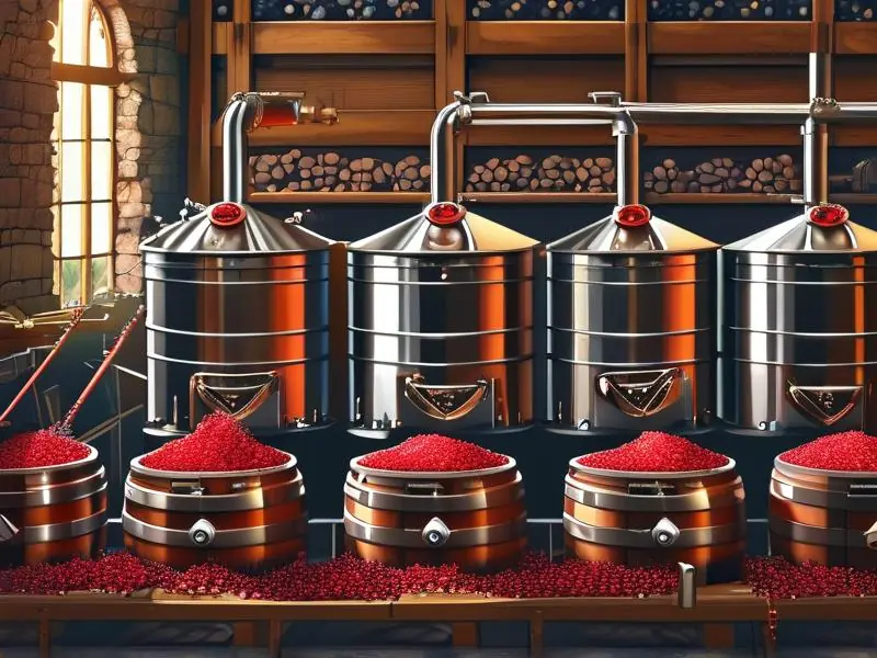 红酒酿造过程示意图