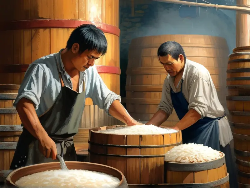 黄酒与白酒传统酿造工艺对比图