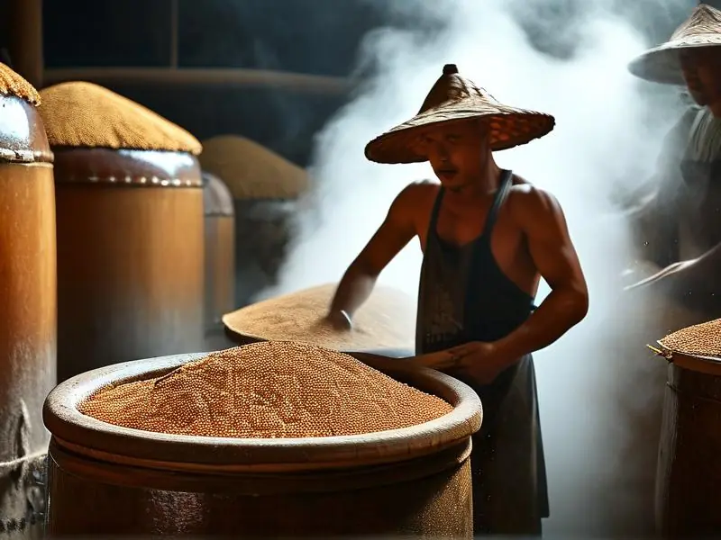 传统酱香白酒酿造工艺展示