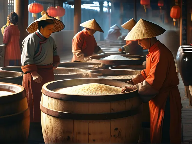 兼香型白酒传统酿造工艺现场