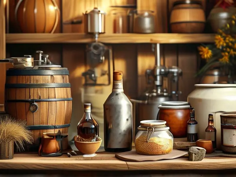 家庭酿酒过程实拍图片