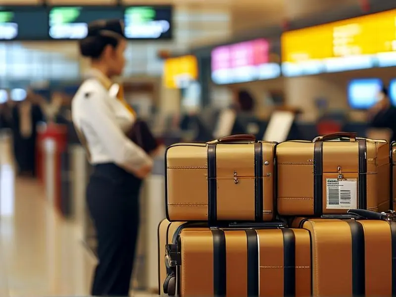 机场酒类托运实景示意图