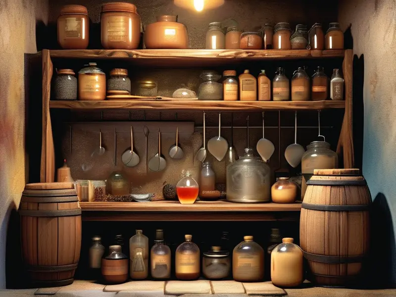 看守所内简易酿酒设备与原料示意图