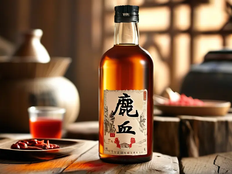 传统鹿血泡酒制作过程展示