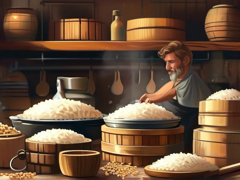 米酒制作过程实拍