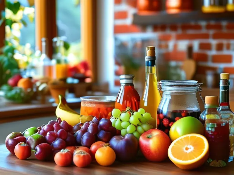 新鲜水果和酿酒工具准备酿制果酒
