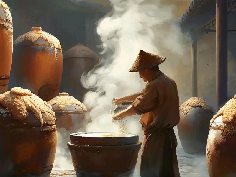 浓香型白酒传统酿造工艺现场