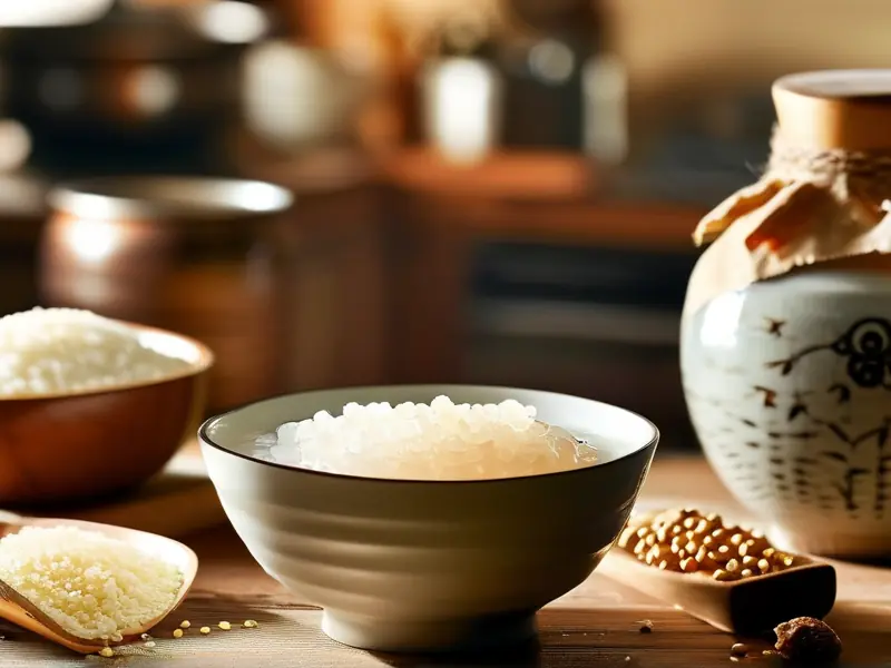 自制糯米酒成品展示