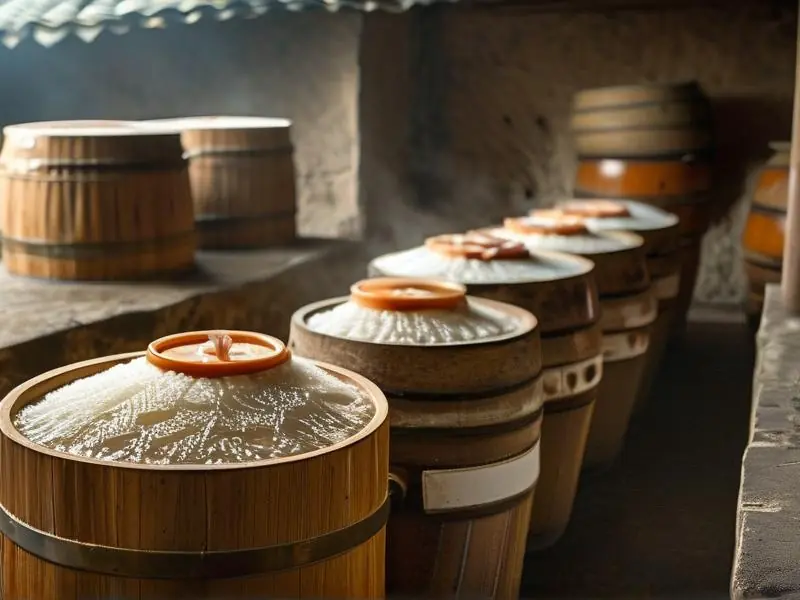 糯米白酒传统酿造工艺展示图