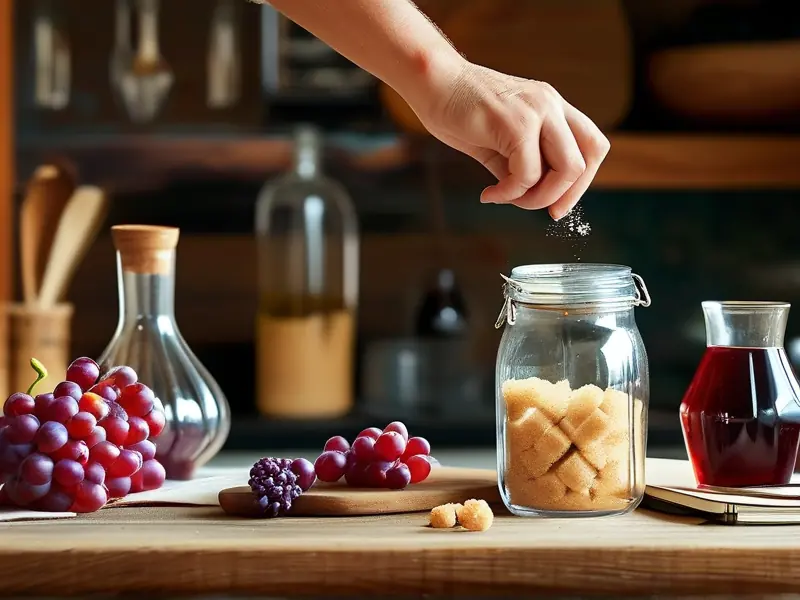 在家自酿葡萄酒的原料准备过程实拍