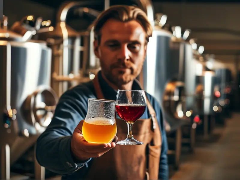 专业酿酒师对比纯粮酒和勾兑酒