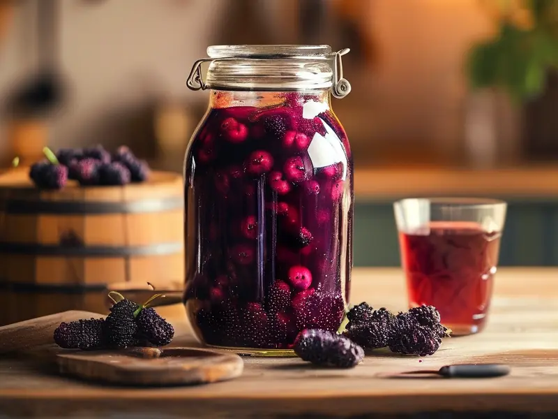 家庭自制桑葚酒的发酵过程