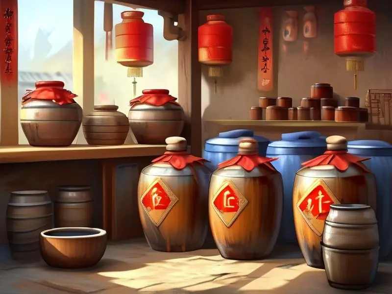 生料曲酿酒传统工艺展示