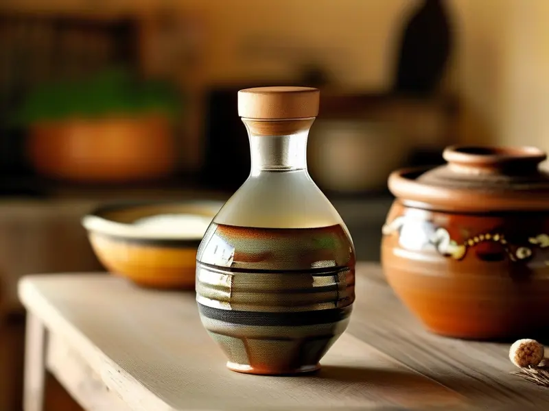家庭自制水酒的成品展示与制作工具