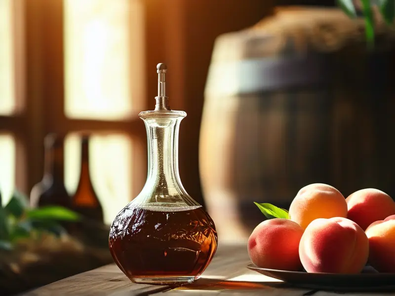 桃子酒制作原料与工具展示