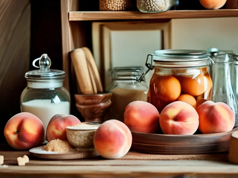 桃子酒制作原料准备