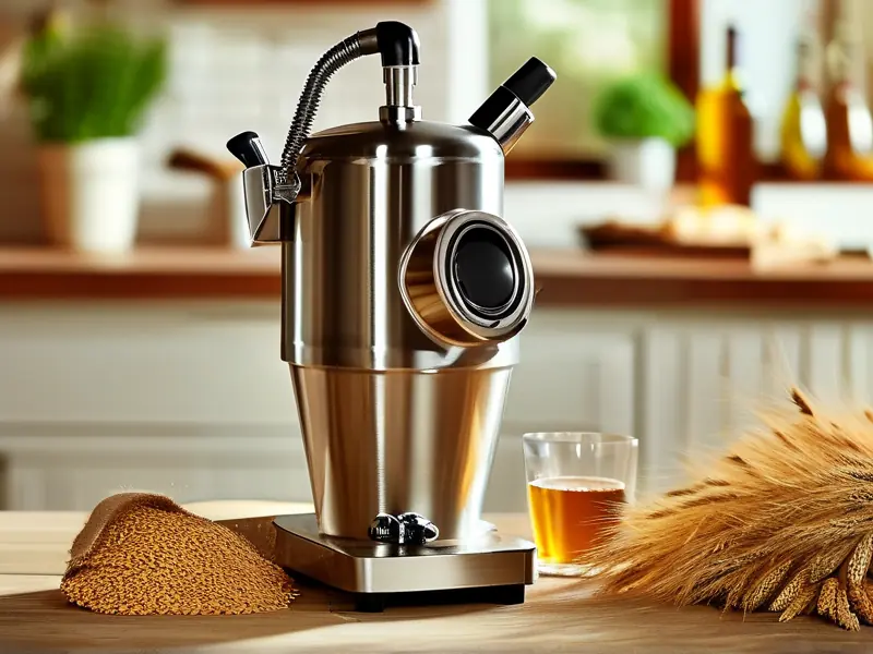 家用小型小麦酿酒机工作场景