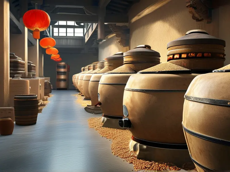 小曲清香型白酒固态酿造工艺现场图