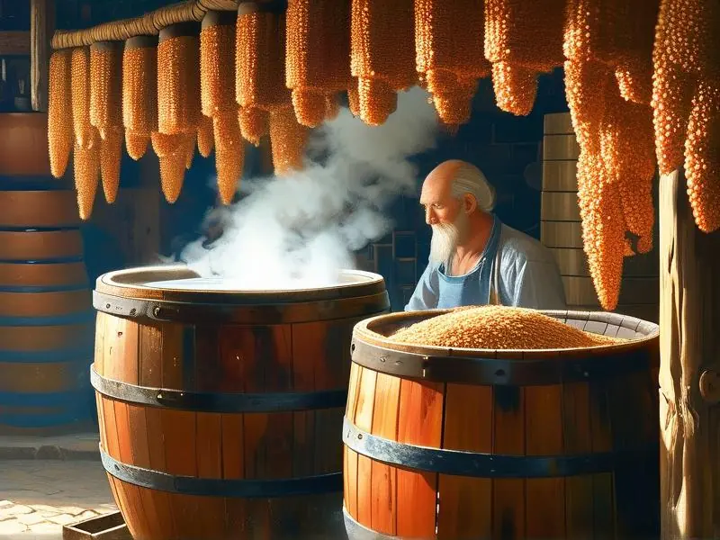 传统小作坊酿酒实景展示