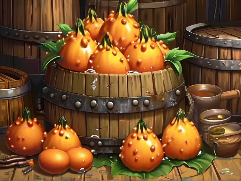 星露谷风格杨桃酿酒过程实景图