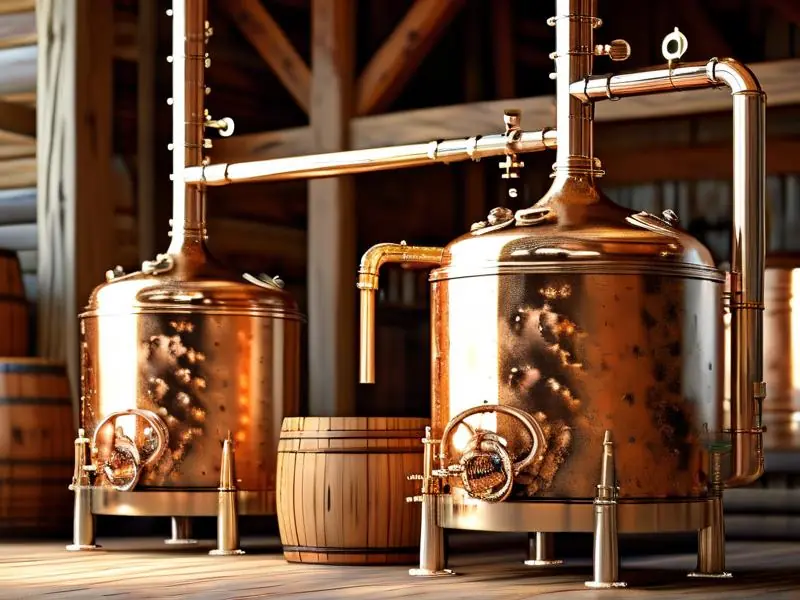 威士忌蒸馏过程示意图