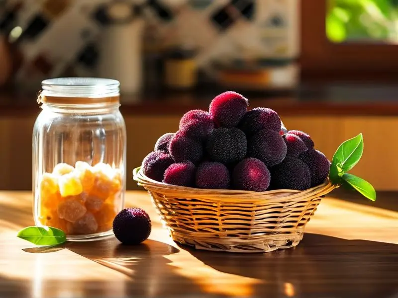 新鲜杨梅与酿酒材料准备