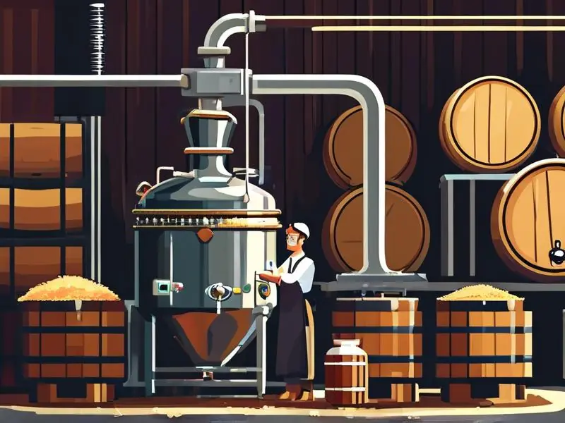一本机器酿酒设备工作场景