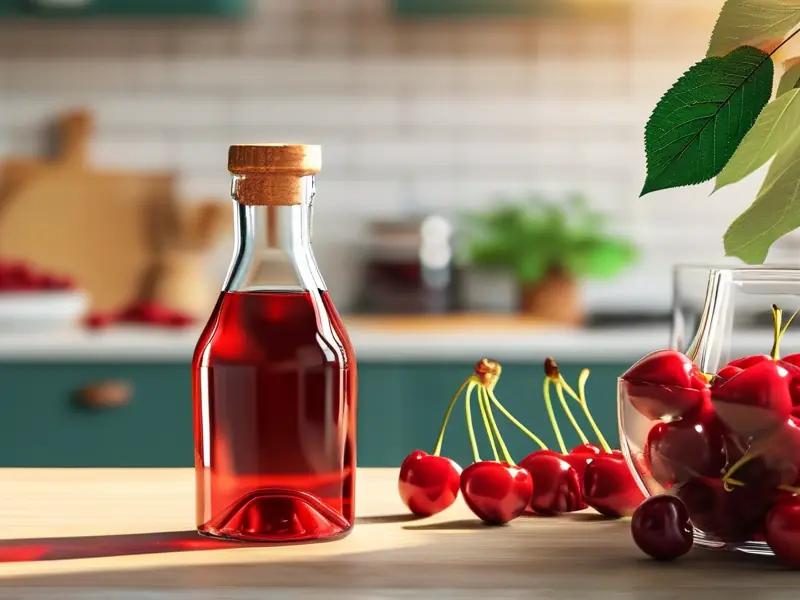 家庭自制樱桃酒的制作过程展示
