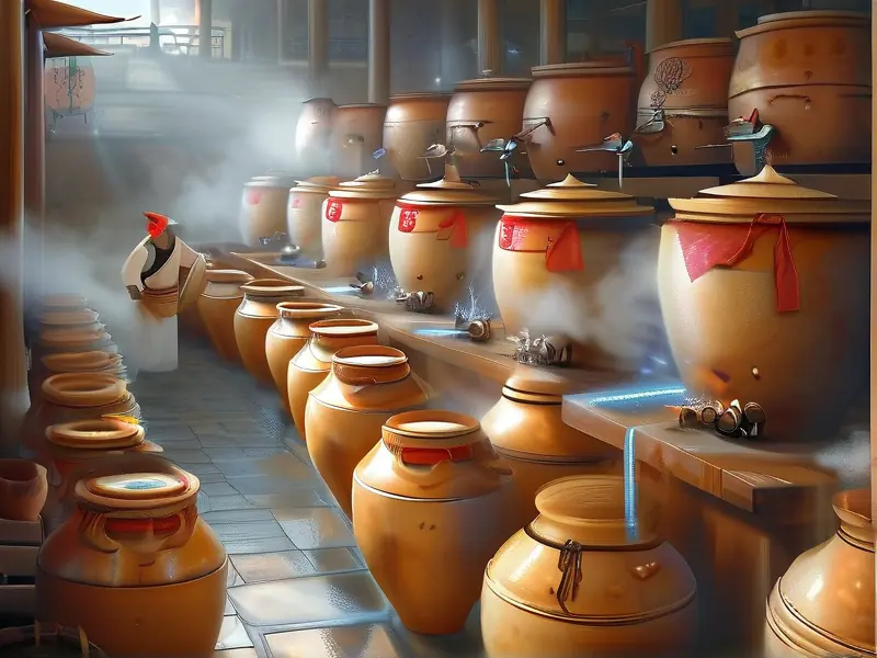 传统高粱酿酒工艺中的发酵过程