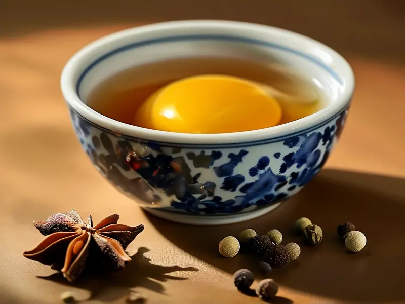 传统方法用白酒沾盐腌制咸鸭蛋过程特写