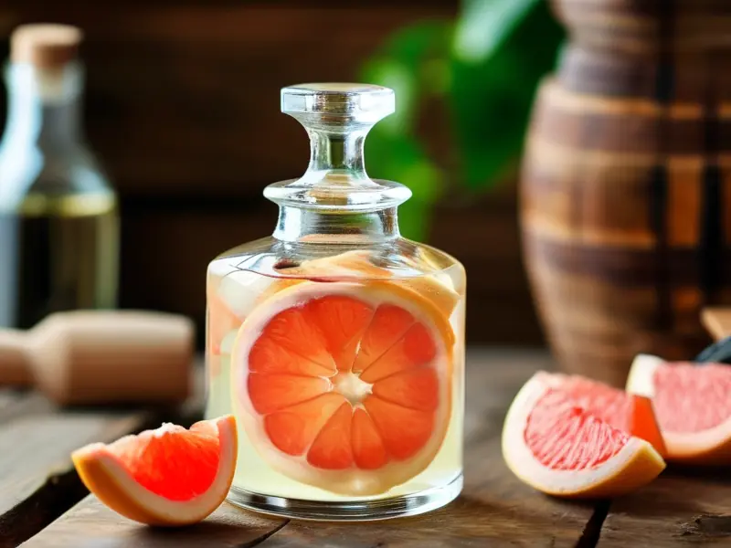 柚子酒制作原料与容器展示