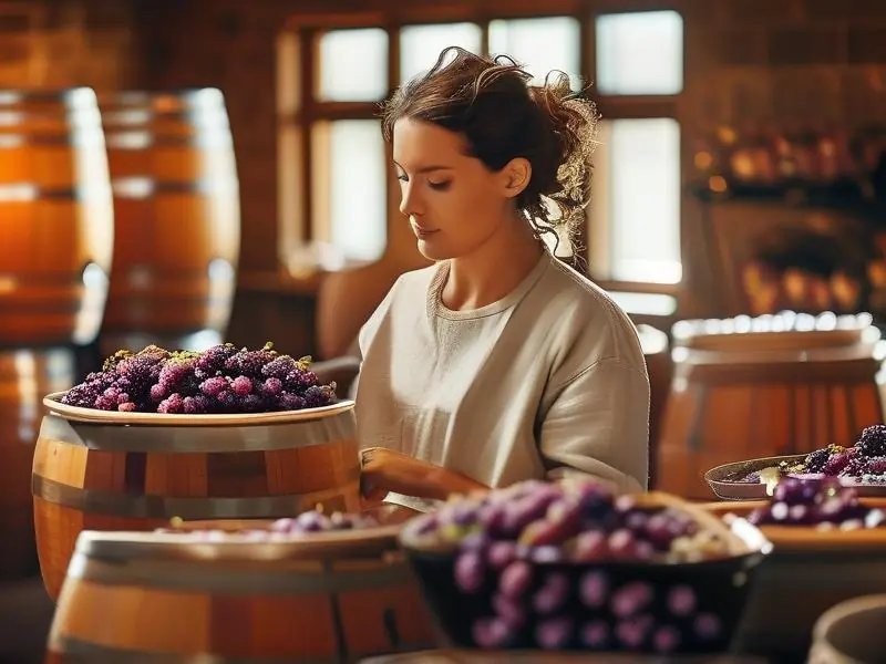 专业酿酒师演示拐枣酒制作过程