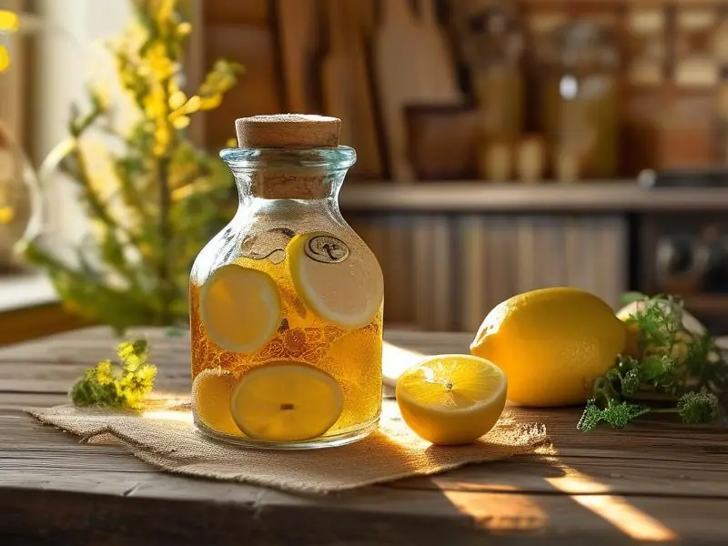 自制柠檬酒的材料和成品展示