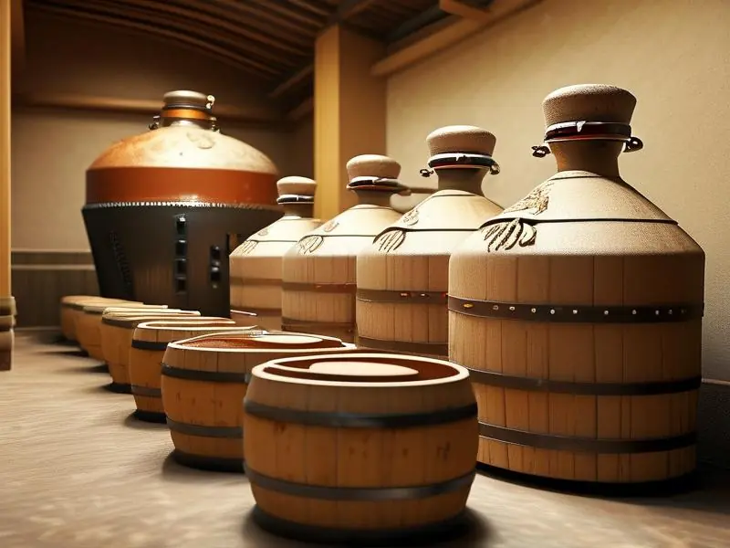 传统白酒酿造过程展示图