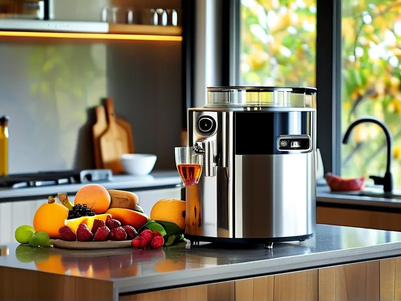 现代家用自动酿酒机工作场景